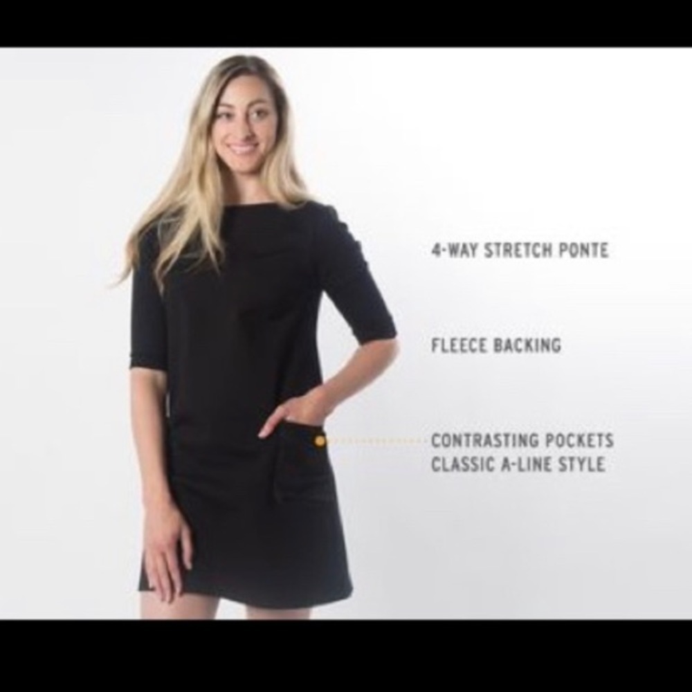 Betabrand Cozy Little Black Dress Size Medium